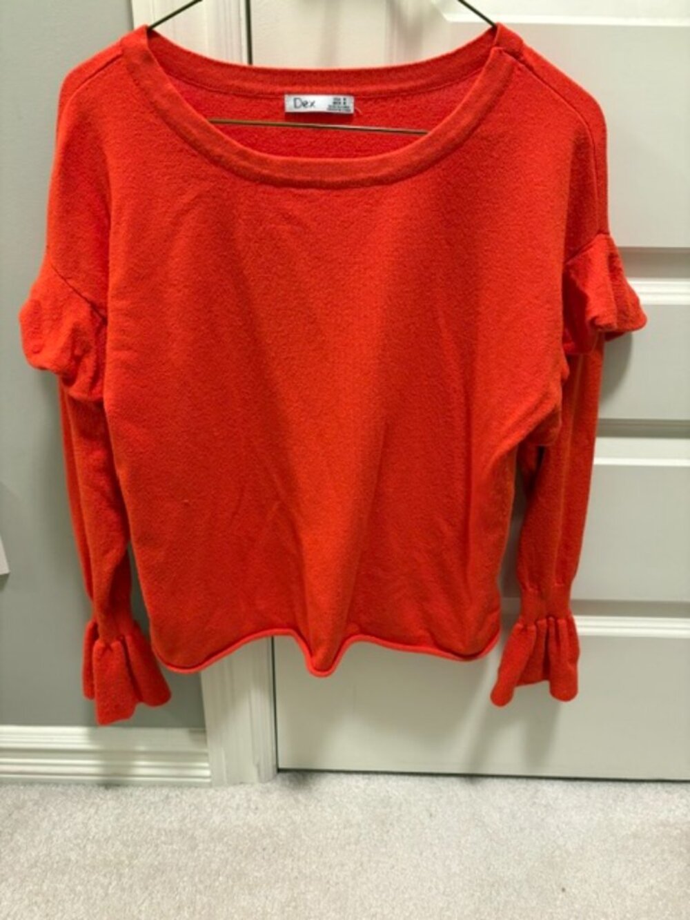 DEX ORANGE LONG SLEEVE SWEATER